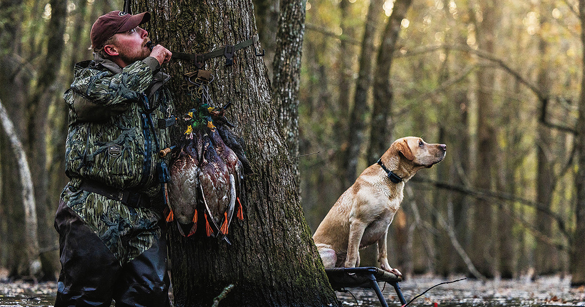 Waterfowl hunter during a duck hunt. Photo by Ed Wall Media